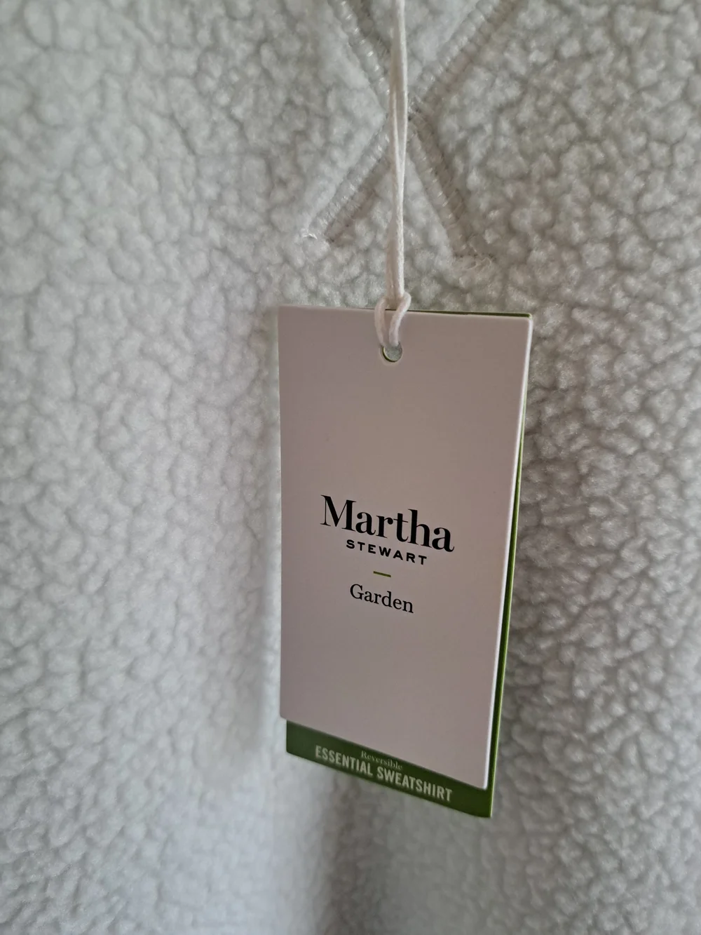 Martha Stewart Light Gray Sherpa Pullover Sweatshirt - Picture 4 of 13